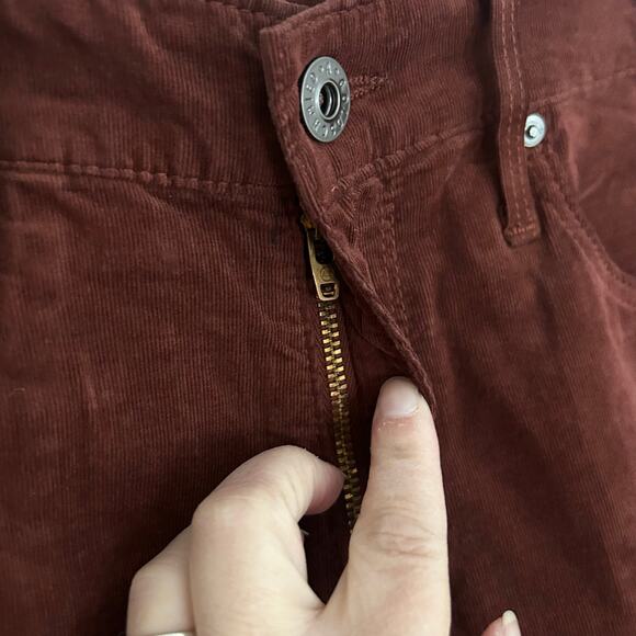 AG Adriano Goldschmied The Farrah Skinny Ankle Corduroy Rust 27 NWOT - Picture 3 of 10